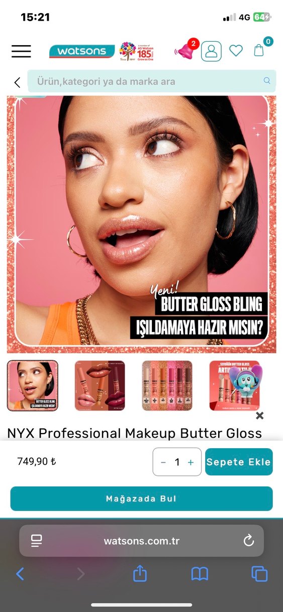 NYX Butter Gloss Bling Işıltılı Dudak Parlatıcısı Hustla - Görsel 2