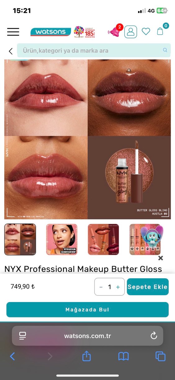NYX Butter Gloss Bling Işıltılı Dudak Parlatıcısı Hustla - Görsel 3