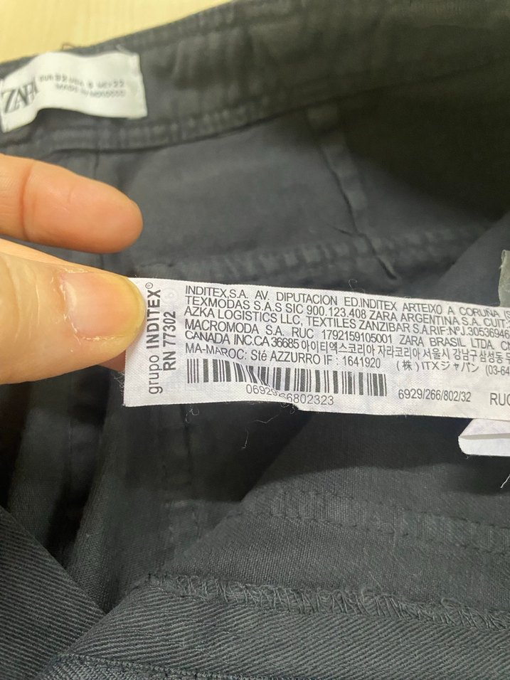 Lacivert Kadın Bol Paça Kargo Jean zara marka - Görsel 4