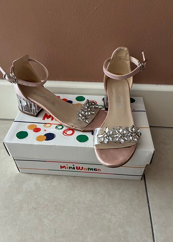 Pembe Taşlı Topuklu Abiye Ayakkabı - Görsel 2