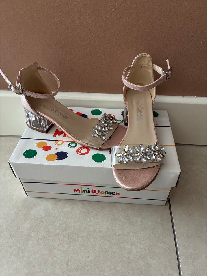 Pembe Taşlı Topuklu Abiye Ayakkabı - Görsel 2