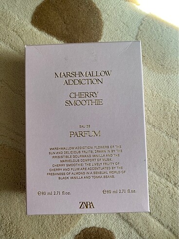 Zara marshmallow addiction ve cherry smoothie