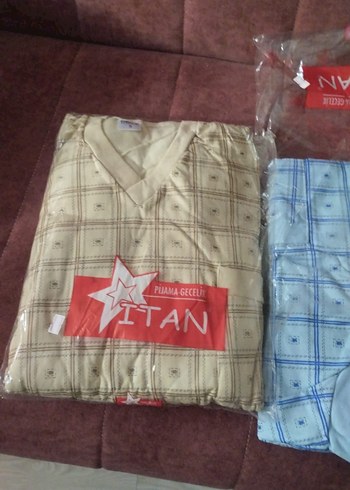 Erkek Gri Uzun Kollu Düğmeli Pijama Takımı - Görsel 2
