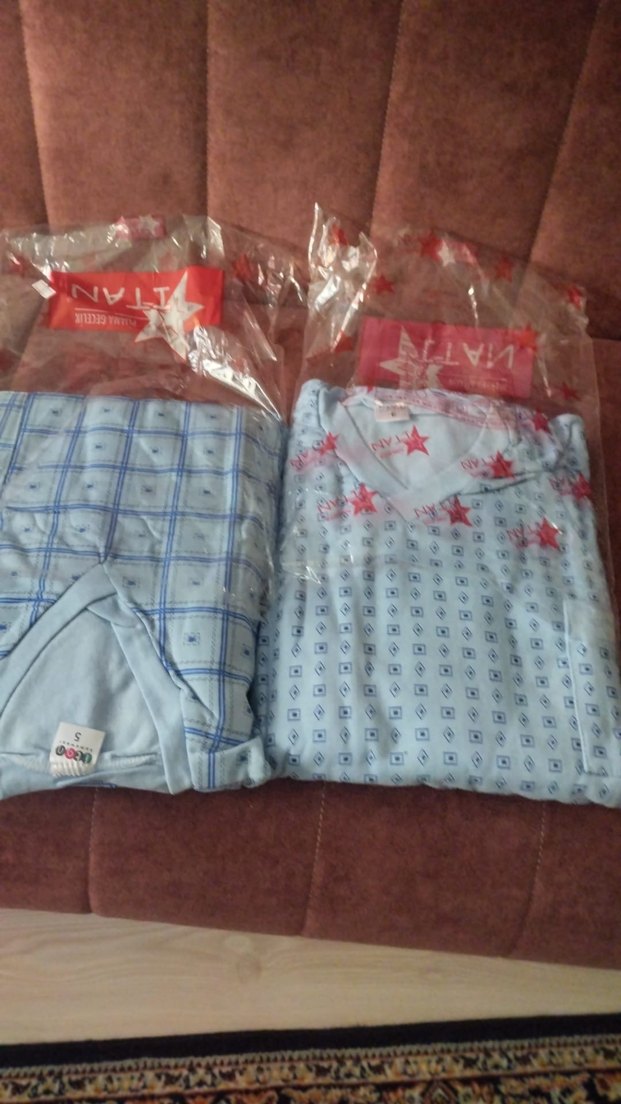 Erkek Gri Uzun Kollu Düğmeli Pijama Takımı - Görsel 3