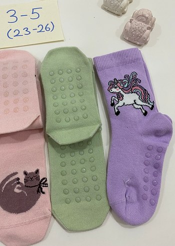 3-5 Yaş Kaymaz Unicorn Çorap - Görsel 3