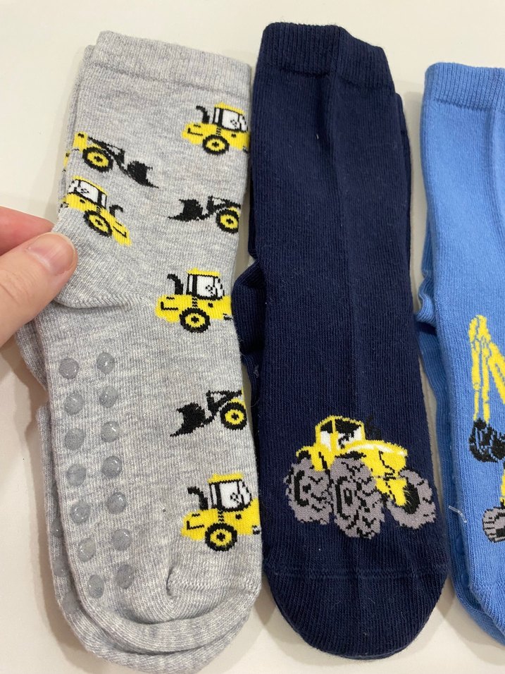 5-7 Yaş İş Makineli Kaymaz Çorap - Görsel 3