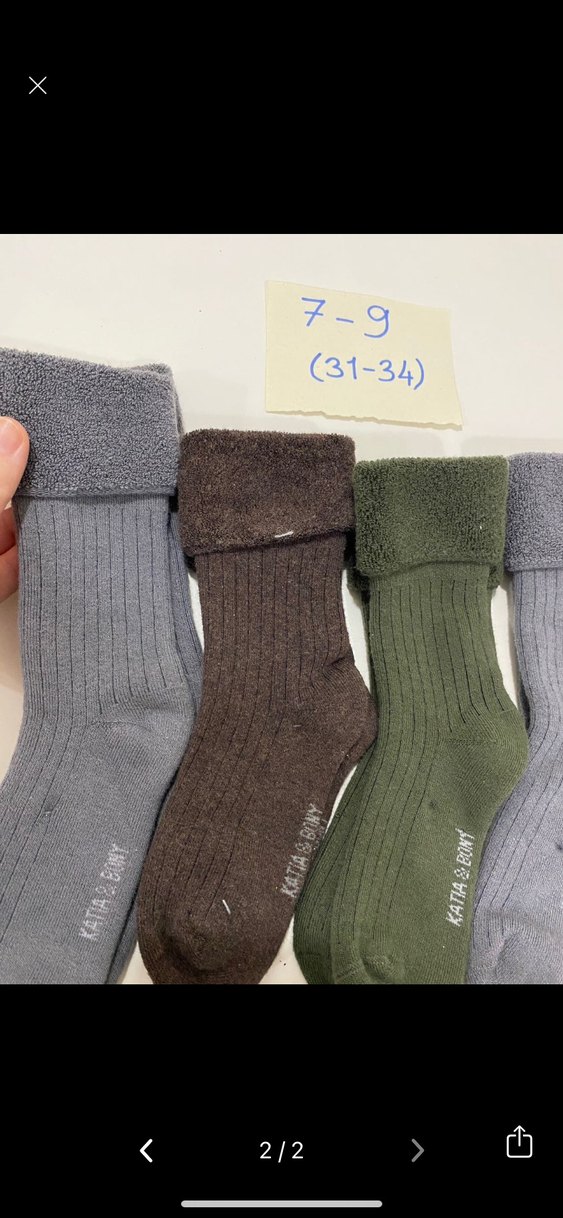 7-9 Yaş (31-34) Havlu Çorap - Görsel 2