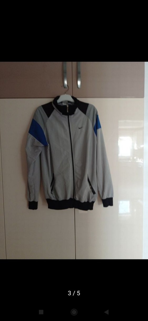 Nike Gri Spor Tarzı Erkek Rüzgarlık - Görsel 3