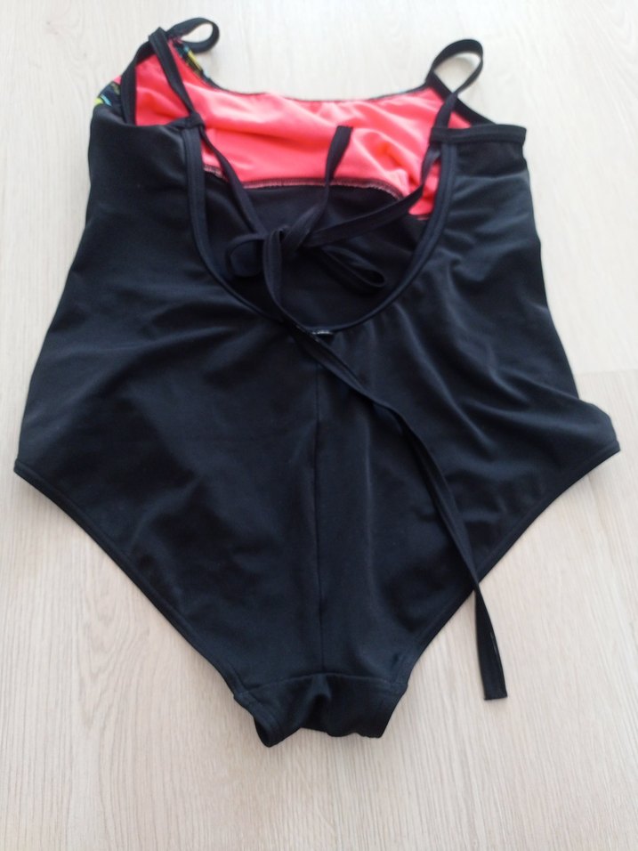 Çok Renkli Mini Desenli İnce Askılı Mayo - Görsel 3