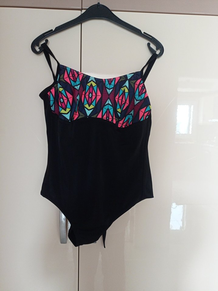 Çok Renkli Mini Desenli İnce Askılı Mayo - Görsel 2