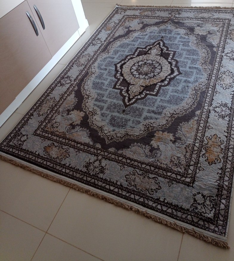 Diger Klasik Desenli Gri Kahverengi hali - Görsel 2