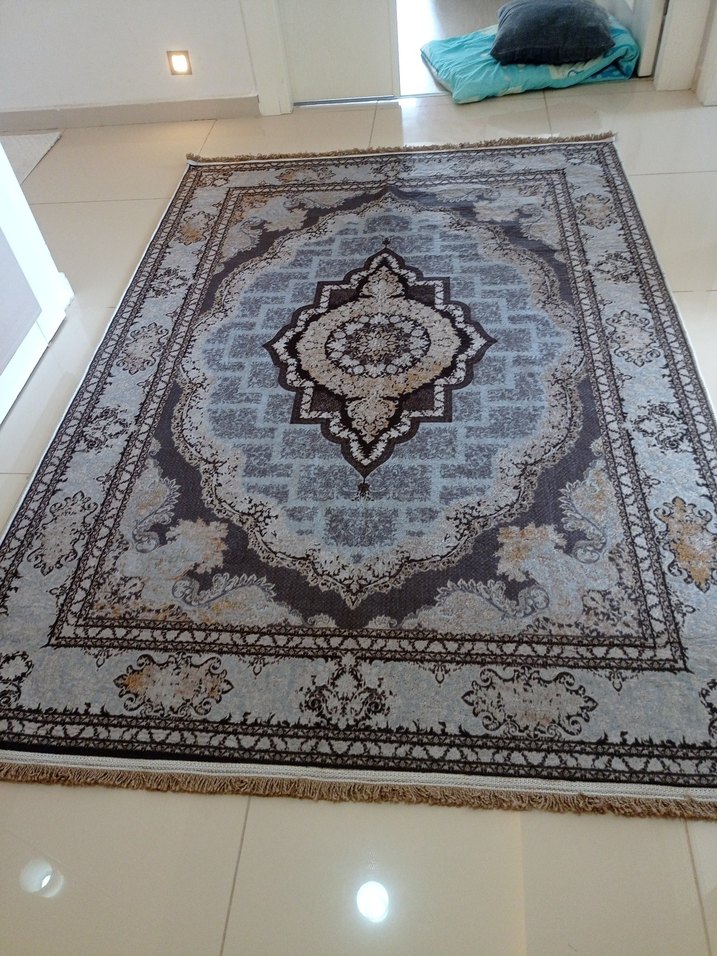 Diger Klasik Desenli Gri Kahverengi hali - Görsel 3