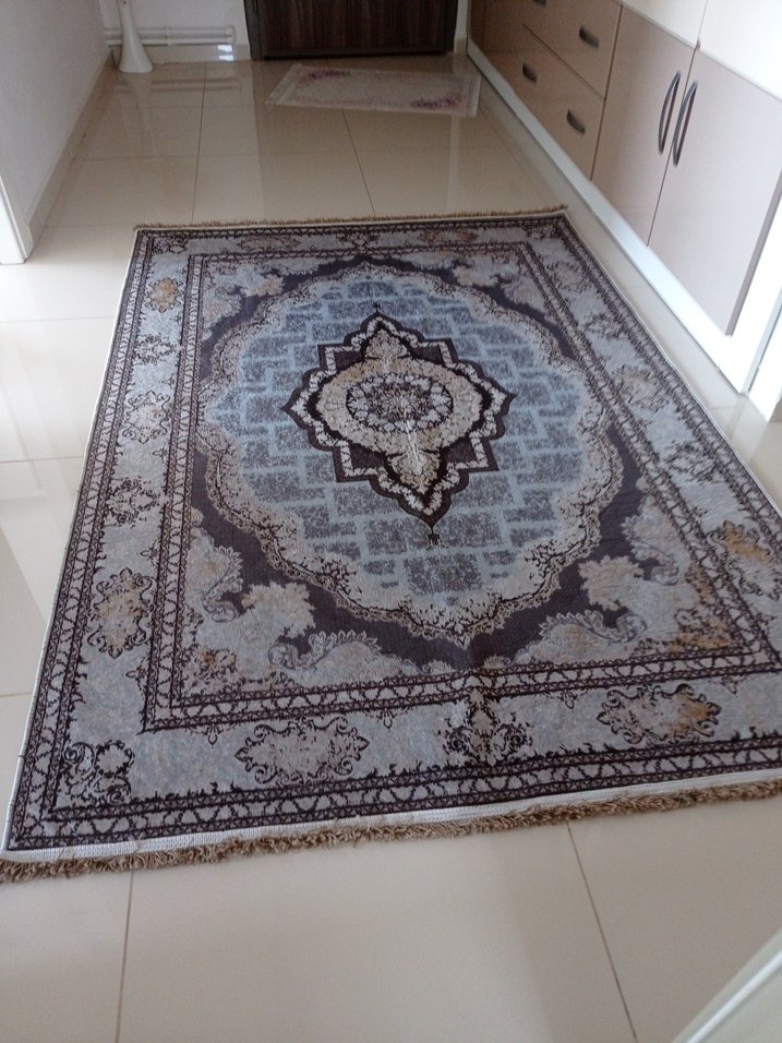 Diger Klasik Desenli Gri Kahverengi hali - Görsel 5