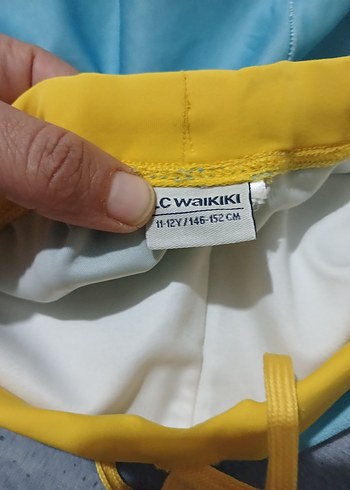 Sarı Bel Detaylı Mavi Erkek Çocuk Mayo - Görsel 6