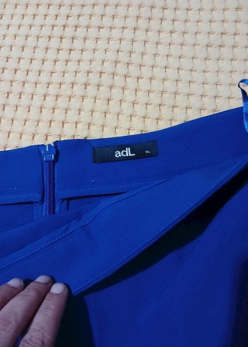 xl Beden mavi Renk Drapeli Mini Etek adl XL saks mavisi kisa etek #begeni