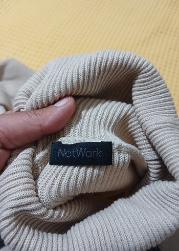xl Beden Kadın Bej Triko Balıkçı Yaka Kazak network XL boğazlı triko