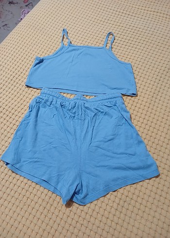 defacto 9/10yas penye cropsort takım - Görsel 6