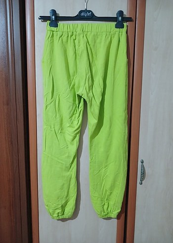 Yeşil Rahat Kesim Kız Çocuk Eşofman Altı - Görsel 3