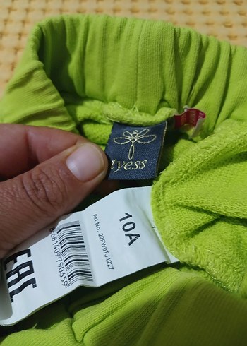 Yeşil Rahat Kesim Kız Çocuk Eşofman Altı - Görsel 7