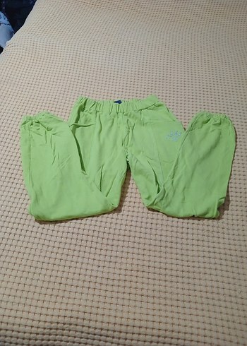 Yeşil Rahat Kesim Kız Çocuk Eşofman Altı - Görsel 6