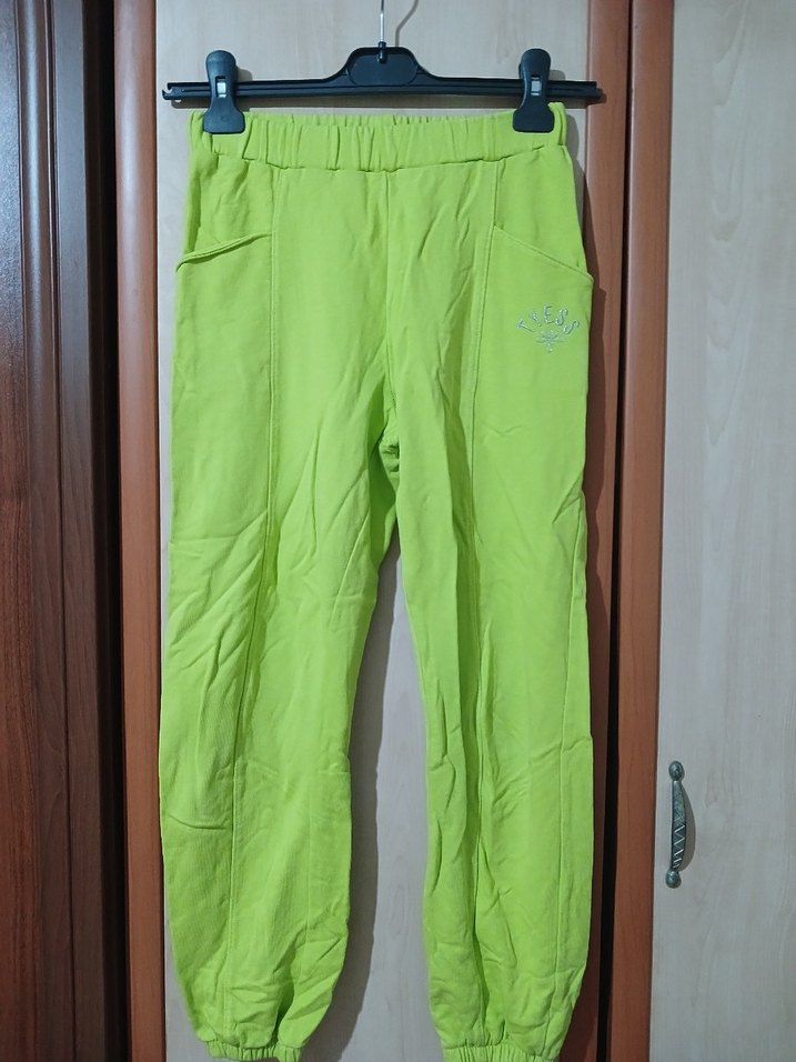 Yeşil Rahat Kesim Kız Çocuk Eşofman Altı - Görsel 2