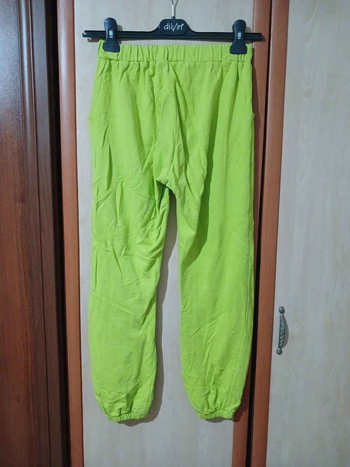 Yeşil Rahat Kesim Kız Çocuk Eşofman Altı - Görsel 3