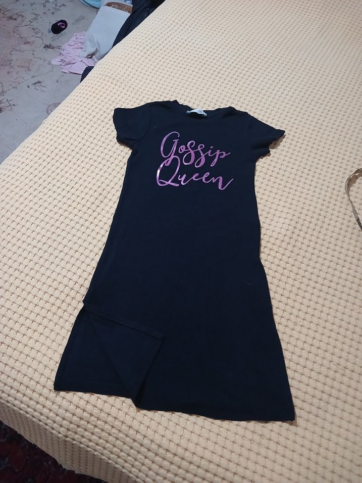 panço fitilli kisa kol elbise 5/6yas - Görsel 3