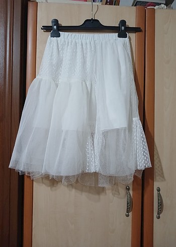 beyaz 7/8 yas tül etek - Görsel 2