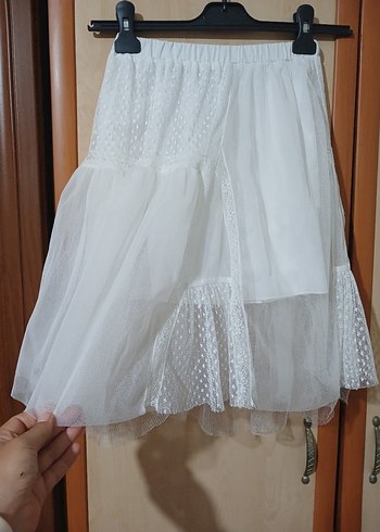 beyaz 7/8 yas tül etek - Görsel 4