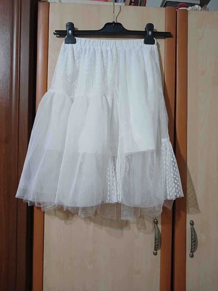 beyaz 7/8 yas tül etek - Görsel 2