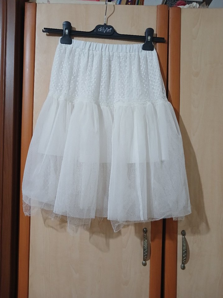beyaz 7/8 yas tül etek - Görsel 5