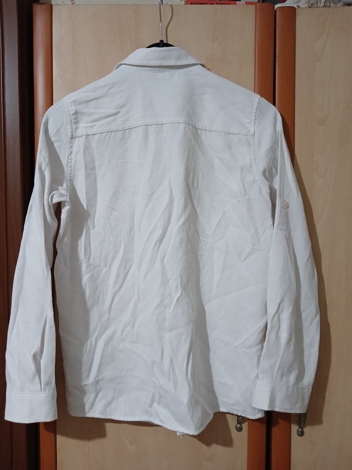 beyaz gömlek 11/12 yaş kız cocuk - Görsel 4