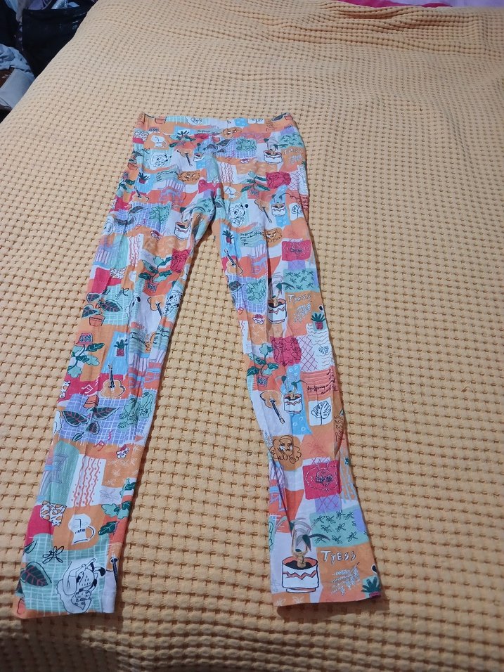 Kız Çocuk Çok Renkli Baskılı Tayt tyess 12yaş desenli tayt - Görsel 2