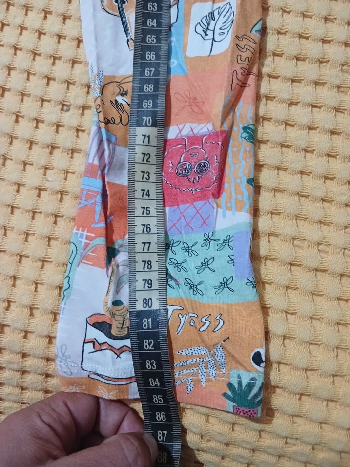 Kız Çocuk Çok Renkli Baskılı Tayt tyess 12yaş desenli tayt - Görsel 5