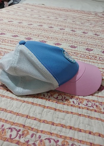 Beden mavi Renk Decathlon Olaian Çocuk Spor Şapkası - Mavi Pembe