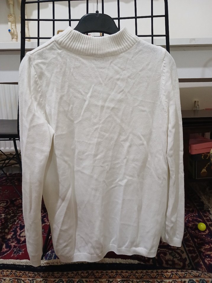 beyaz 9/10yaş triko kazak #begeni - Görsel 2