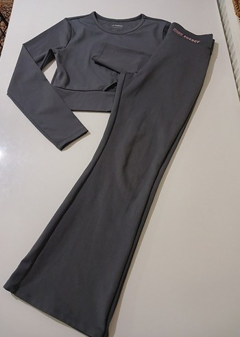 11/12yaş gri ikili takim tayt kazak - Görsel 6