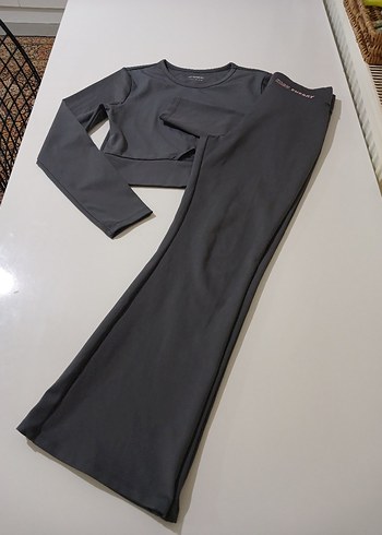 11/12yaş gri ikili takim tayt kazak - Görsel 3