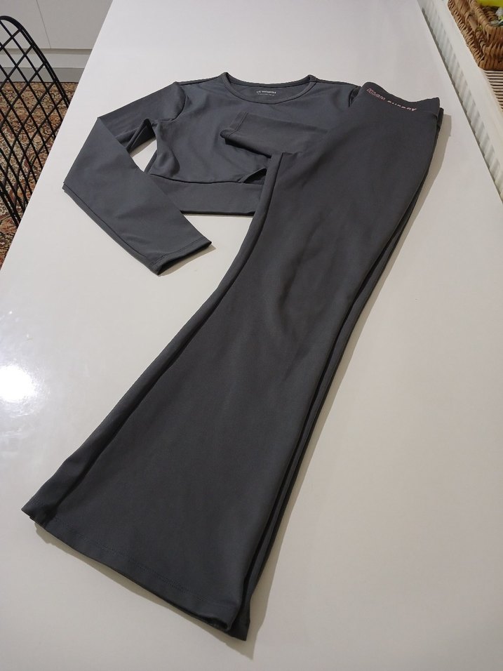 11/12yaş gri ikili takim tayt kazak - Görsel 2