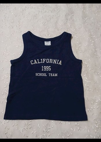 zara lacivert 10yaş sıfır kollu tshirt - Görsel 2