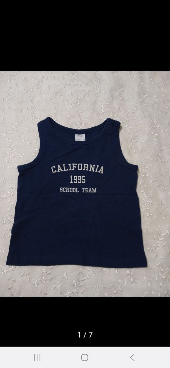 zara lacivert 10yaş sıfır kollu tshirt - Görsel 2