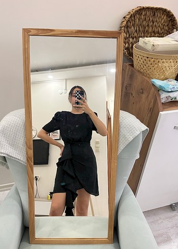 Trendyolmilla Siyah Mini Sırtı Açık elbise