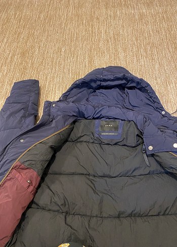 ZARA Lacivert Uzun Kadın Kışlık Mont - Görsel 2