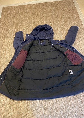 ZARA Lacivert Uzun Kadın Kışlık Mont - Görsel 4