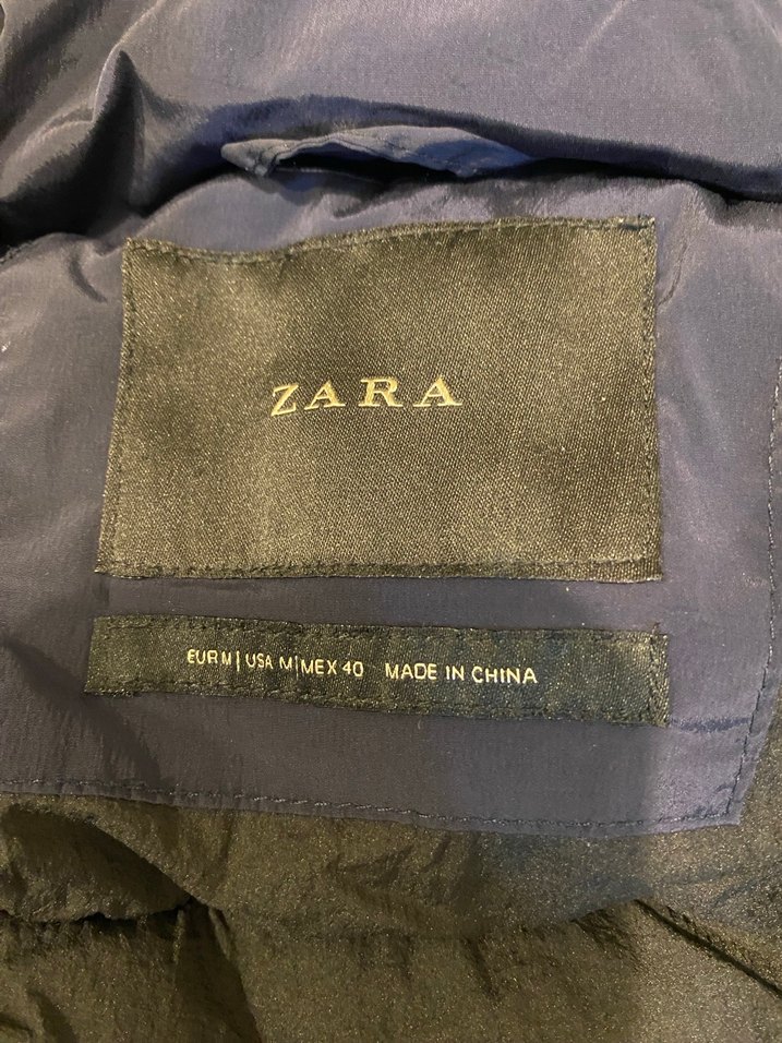 ZARA Lacivert Uzun Kadın Kışlık Mont - Görsel 3