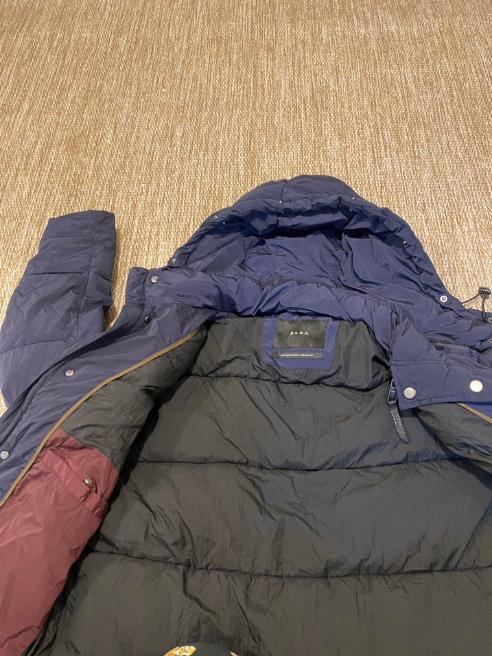 ZARA Lacivert Uzun Kadın Kışlık Mont - Görsel 2