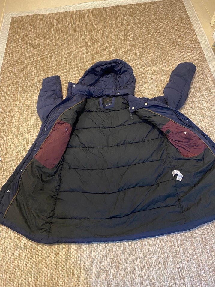 ZARA Lacivert Uzun Kadın Kışlık Mont - Görsel 4