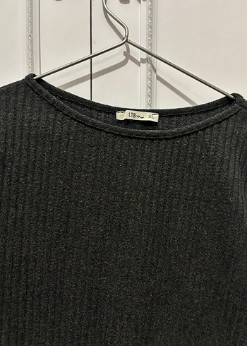 Gri Kadın Triko Uzun Kollu Kazak - Görsel 2