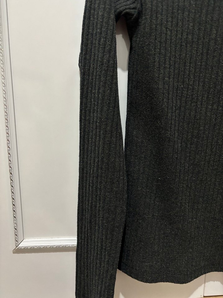 Gri Kadın Triko Uzun Kollu Kazak - Görsel 4