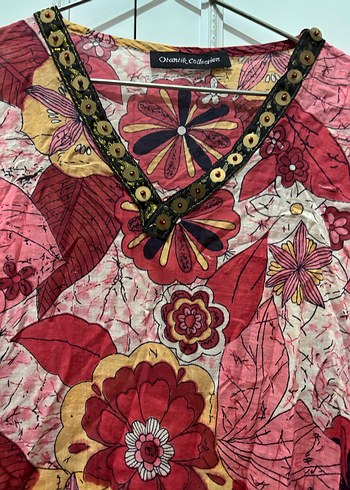 Çiçek Desenli Bohem Kadın Tunik - Görsel 2